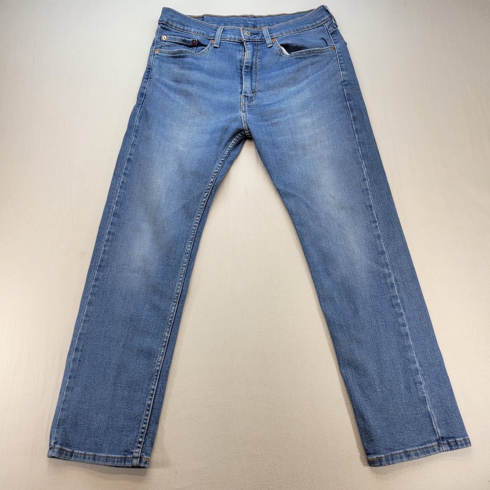 Levi's 505 Regular Straight Jeans Mens 34x30 Blue Medium Wash Denim
